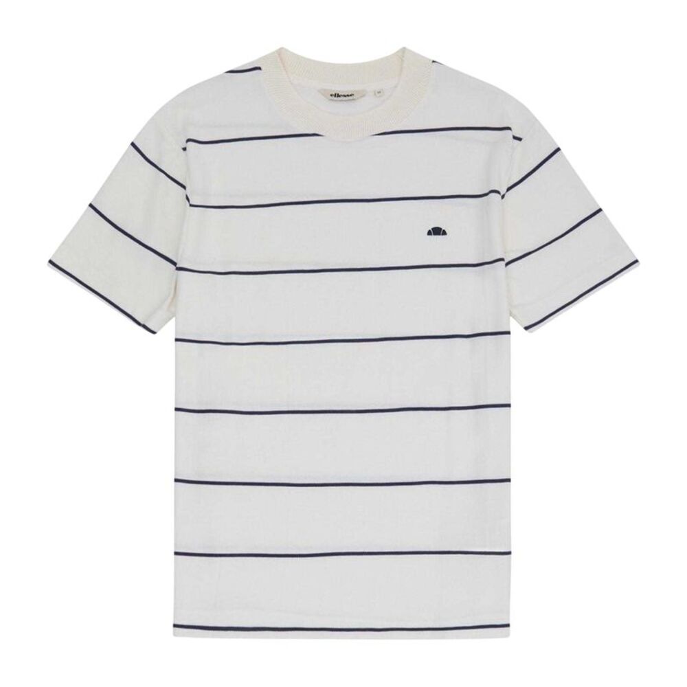 Ellesse Mens Verri Striped T-Shirt / Off White